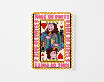 King of Pints Sticker : Irish Vinyl Sticker