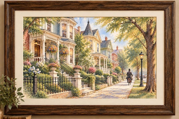 Victorian Street Water Color