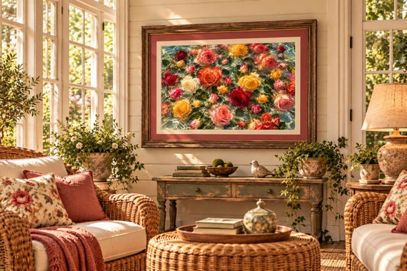 Underwater Roses | Colorful Floral Water Art