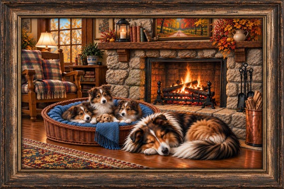 Rustic Shelty Fireside