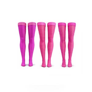 Raspberry Pink stockings for 16" Fashion Dolls, Tonner Tyler, Cami, Ellowyne, RTB101, RTB102, Integrity Toys, Diana, Vita, IT Gene Marshall