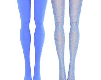 Periwinkle Blue doll stockings to fit 11.5 inch high heeled fashion dolls