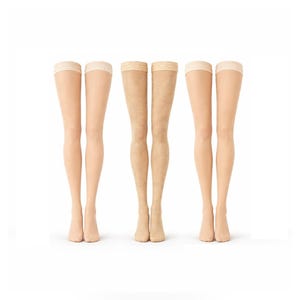 Natural Beige Stockings: 14-15" Child Dolls Ruby Red Wellie Wisher Mary Hoyer Glitter Girlz