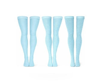Baby Blue doll stockings to fit 11.5 inch high heeled fashion dolls