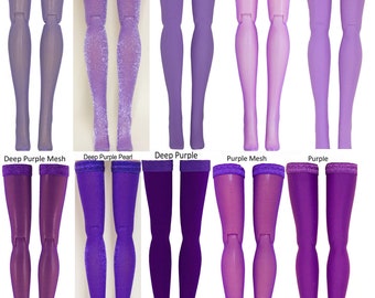Purple doll stockings to fit 11.5" to 12" Fashion Dolls
