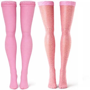 Medium Pink doll stockings to fit 11.5 inch high heeled fashion dolls