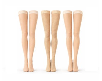 Natural Beige doll stockings to fit 11.5 inch high heeled fashion dolls