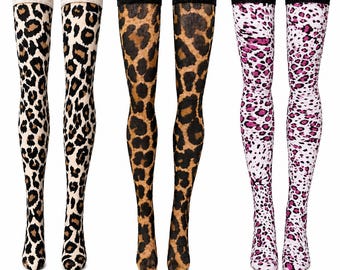 Animal Print shadow high doll clothes, ever after high doll clothes, shadow high doll tights, 12 inch doll clothes, goth doll clothes