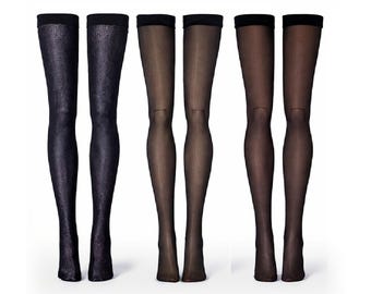 Black doll stockings to fit 11.5 inch high heeled fashion dolls