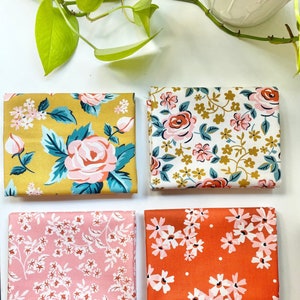 Curated Fat Quarter Bundle Flower Garden Fabric Bundle Cloud 9 Fabrics Quilting Bundle Organic Cotton Fabric Bundle image 2