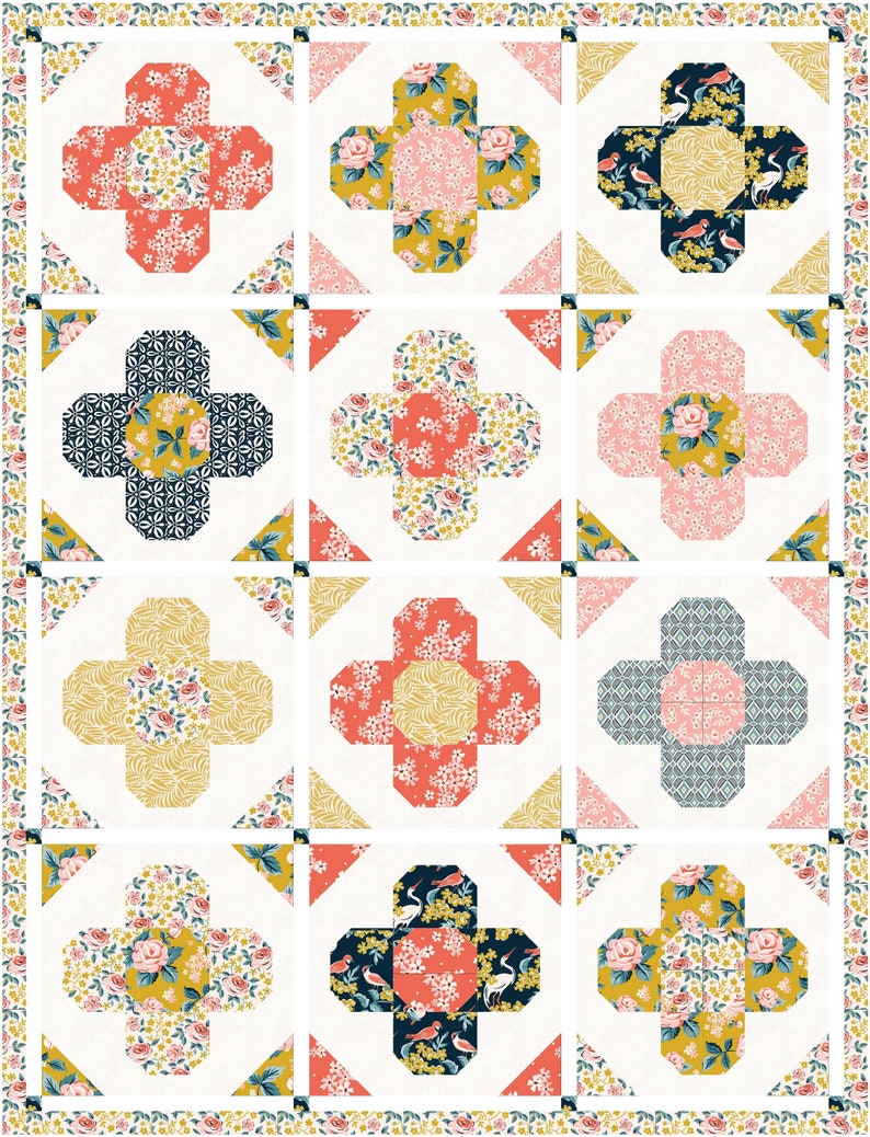 Curated Fat Quarter Bundle Flower Garden Fabric Bundle Cloud 9 Fabrics Quilting Bundle Organic Cotton Fabric Bundle image 9