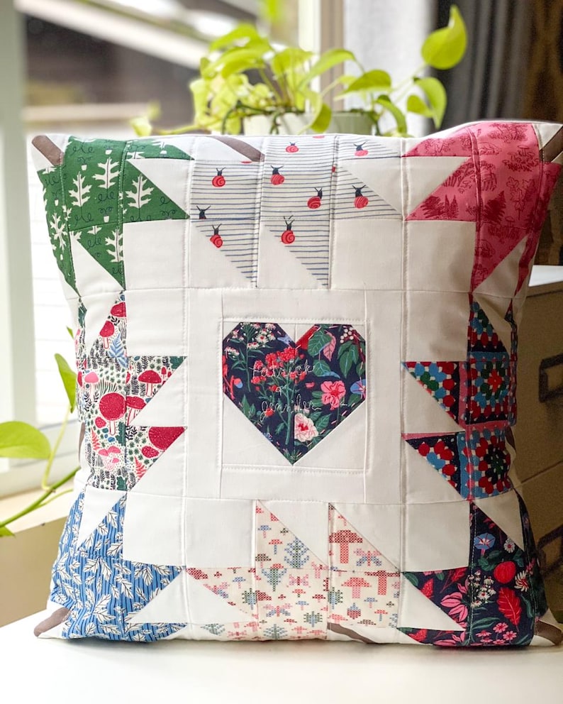 Falling Leaves Pillow Quilt Pattern PDF Download - Pillow Sewing ...