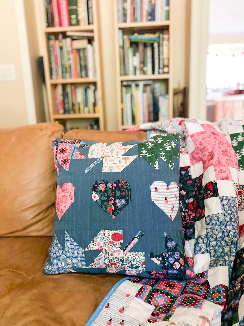 Falling Leaves Pillow Quilt Pattern PDF Download - Pillow Sewing ...