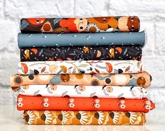 Curated Fabric Bundle | Idea Garden by Meenal Patel Cloud 9 Fabrics | 8 Piece Fat Quarter Bundle | Organic Fabric Bundle