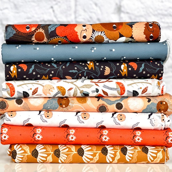 Curated Fabric Bundle | Idea Garden by Meenal Patel Cloud 9 Fabrics | 8 Piece Fat Quarter Bundle | Organic Fabric Bundle