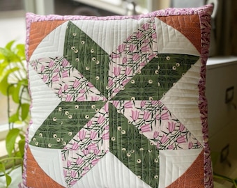 Star Pillow Quilt Pattern PDF Download - DIY Sewing Tutorial for Beginners
