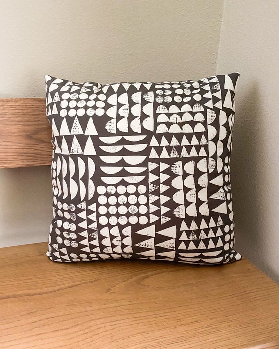 Print Patch - Dark Brown - Imprint by Eloise Renouf - Cloud 9 Fabrics - Canvas Print Patch - Dark Brown - Imprint by Eloise Renouf - Cloud 9 Fabrics - Canvas