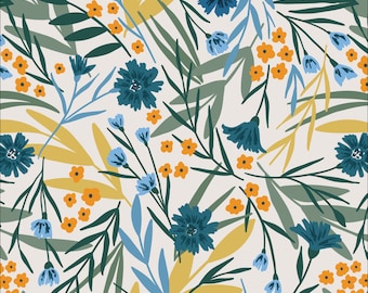 Baltic Woodland - Flower Meadow by Maria Galybina for Cloud 9 Fabrics - Organic Quilting Cotton Fabric