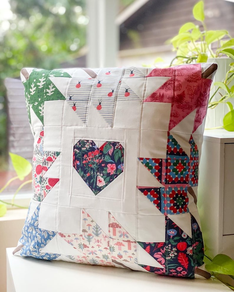 Falling Leaves Pillow Quilt Pattern PDF Download - Pillow Sewing ...