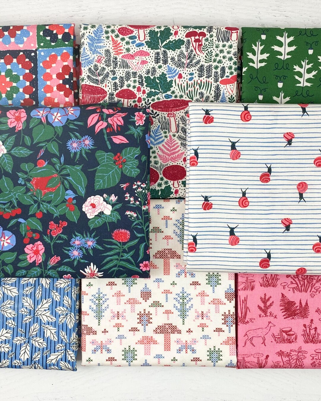 Autumn Cross Stitch - Autumn Walk - Emily Taylor - Cloud 9 Fabrics - Poplin Autumn Cross Stitch - Autumn Walk - Emily Taylor - Cloud 9 Fabrics - Poplin
