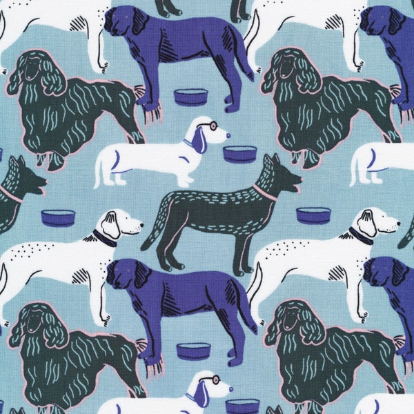 Organic Cotton - Best Friends - Comforts of Home Collection - Cloud 9 Fabrics - Quilters Weight Fabric - 227223 - dog fabric