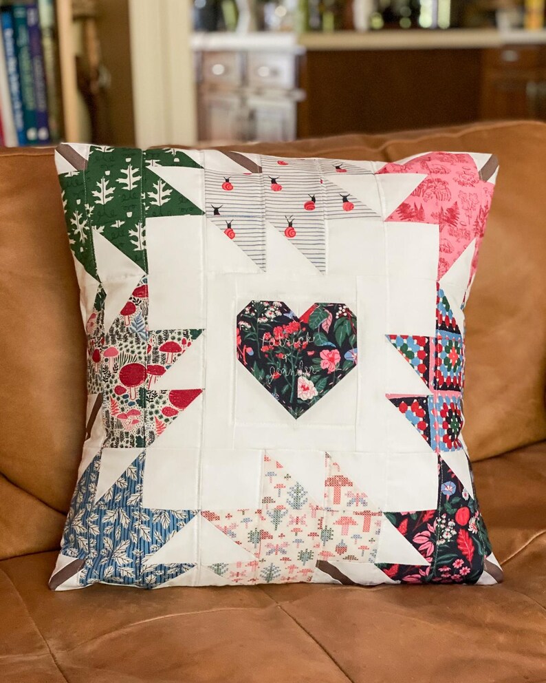 Falling Leaves Pillow Quilt Pattern PDF Download - Pillow Sewing ...