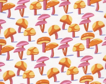 Organic Cotton - Mushrooms - Comforts of Home Collection - Cloud 9 Fabrics - Quilters Weight Fabric - 227226 - mushroom fabric