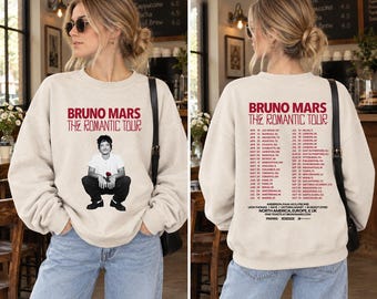 Bruno Mars Crewneck, Bruno Mars Sweatshirt, Bruno Mars Fan Tee, Concert Outfit Crewneck, Music Lover Gift, Unisex