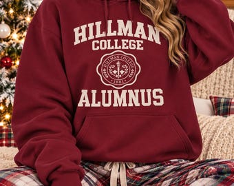 Hillman ALUMNUS Hoodies| HBCU Apparel | A Different World Inspired | Retro Crewneck Hoodies| Aesthetic Preppy Hoodies