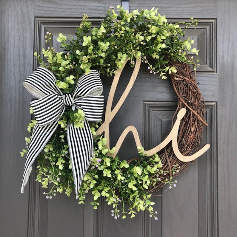 Eucalyptus Grapevine Wreath/Wreath/Greenery shops Wreath/Hi Wreath/Year Round Greenery Wreath
