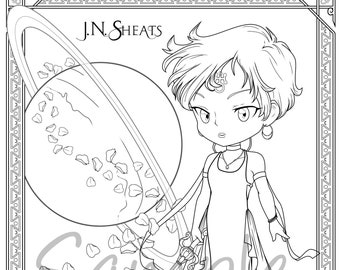 Single Coloring Page Download For Adults Sailor Princess Uranus: Sailor Moon & Bonus Image