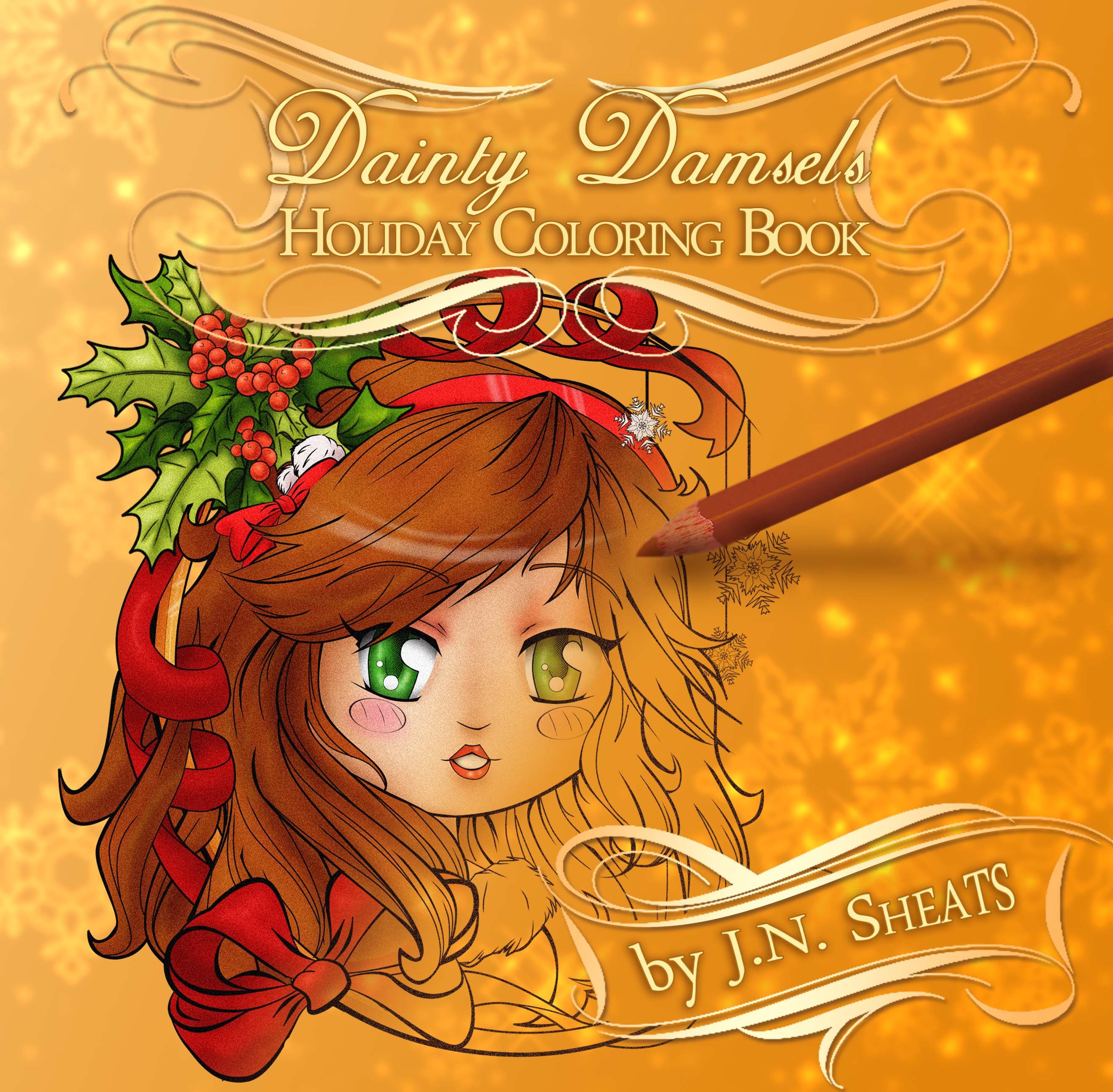 Download Dainty Damsels Holiday Adult Coloring Book Printable Download Etsy