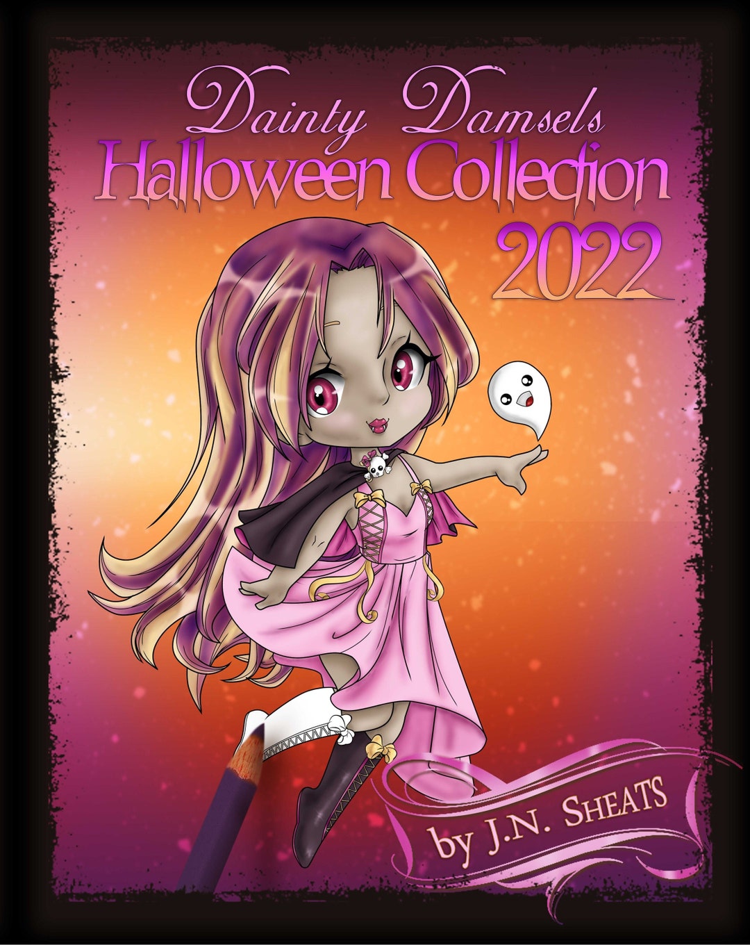 Dainty Damsels Halloween Collection 2022 Coloring Book Etsy