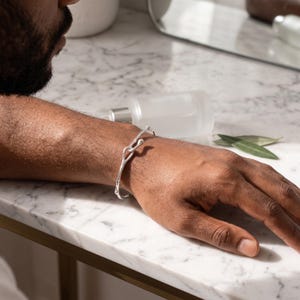 Bracelet: Irregular 925 Silver Branch Design, Minimalist Cuff Jewelry