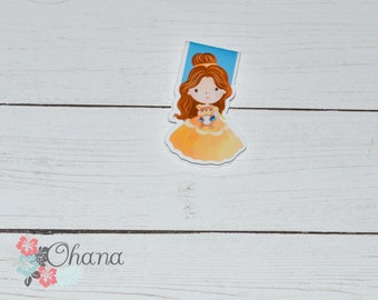 Belle Inspired Magnetic Bookmark | Beauty & Beast | Disney Princess | Reading | Page Marker | Page Finder | Magnet | Planner | Book