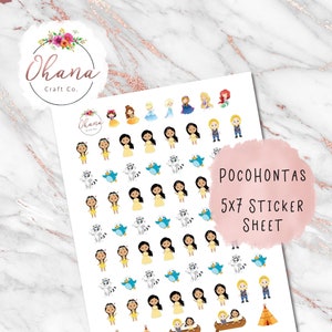 Pocahontas Planner Stickers ~ Magically Inspired | Life Planner | EC | Erin Condren | Happy | Disc | Ring | Pocket | Journal | Personal |