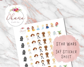 Star Wars Planner Stickers ~ Magically Inspired  | Life Planner | EC | Erin Condren |Disc | Ring | Pocket | Personal | Journal | Scrapbook |