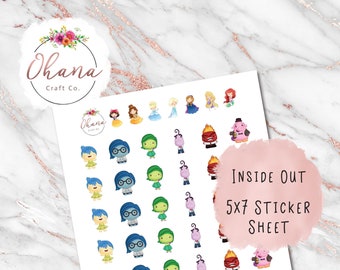 Inside Out Planner Stickers ~ Magically Inspired | Life Planner | EC | Erin Condren | Mood Tracker | Happy | Discbound | Movie