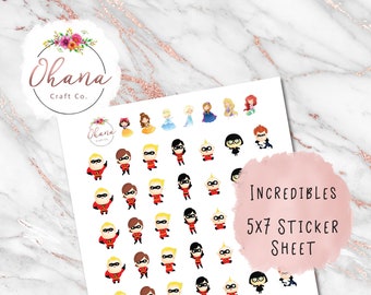 Incredibles Planner Stickers ~ Magically Inspired | Life Planner | EC | Erin Condren | Family | Happy | Hobo | Pocket | Personal | Movie