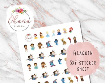 Aladdin Planner Stickers ~ Magically Inspired | Life Planner | EC | Erin Condren | Limelife | Plum | Personal | Pocket | Movie