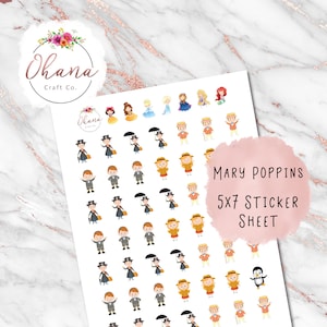 Mary Poppins Planner Stickers ~ Magically Inspired | Life Planner | EC | Erin Condren | Limelife | Disc | Ring | Happy | Personal | Pocket |