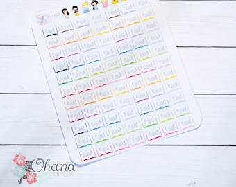 Small Read Planner Stickers | Life Planner | EC | Erin Condren | Limelife | Inkwell | Plum | Kikki | Decorative | Functional | Book | Nerd |