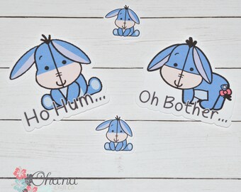 Eeyore Quote Die Cut | Pooh Oh Bother Ho Hum | Planner TN Travelers Notebook Disney Inspired EC Deco Ring B6 A6 Personal