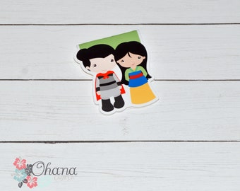 Mulan Couple Inspired Magnetic Bookmark | Disney | Love | Reading | Page Marker | Page Finder | Magnet | Planner | Book |