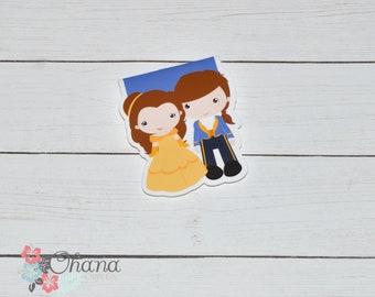 Beauty & Beast Couple Inspired Magnetic Bookmark | Belle | Princess | Disney | Love | Reading | Page Marker | Page Finder | Planner | Book |