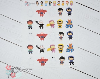 Big Hero Planner Stickers ~ Disney Inspired | Life Planner | EC | Erin Condren | Limelife | Inkwell | Plum | Kikki | Decorative | Character