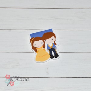 Beauty & Beast Couple Inspired Magnetic Bookmark | Belle | Princess | Disney | Love | Reading | Page Marker | Page Finder | Planner | Book |