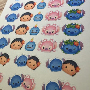 Tsum Tsum Lilo and Stitch Planner Stickers Disney Inspired Life Planner EC Erin Condren Limelife Inkwell Plum Decorative image 2