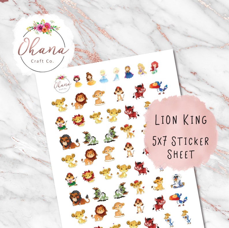 Lion King Planner Stickers  Magically Inspired  Life Planner image 1