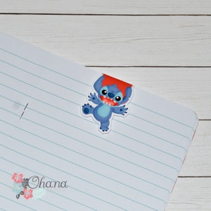 Stitch Inspired Magnetic Bookmark Lilo & Stitch Disney Reading Page Marker Page Finder Magnet Planner Book image 2